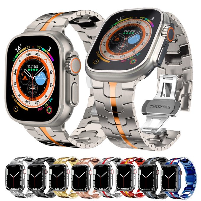 Suitable for Apple Watch 5/4/6/8/7 stainless steel strap
