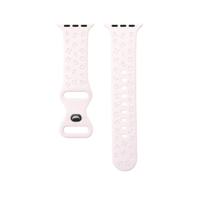 Alphabet butterfly buckle silicone watch strap