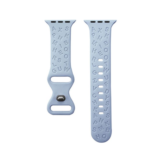 Alphabet butterfly buckle silicone watch strap