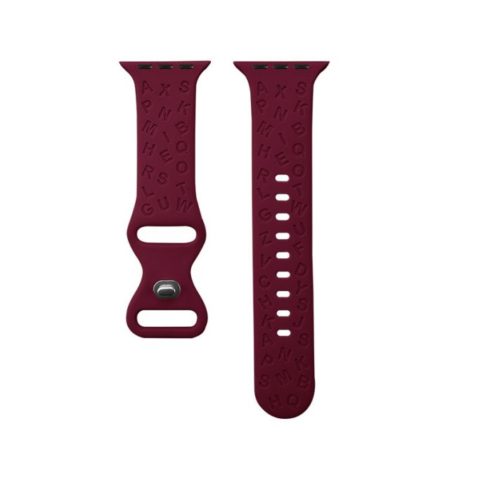 Alphabet butterfly buckle silicone watch strap