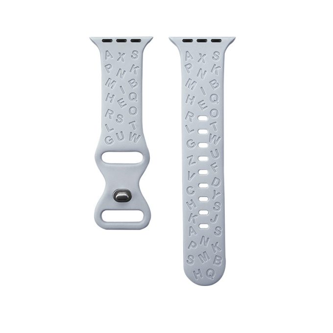 Alphabet butterfly buckle silicone watch strap