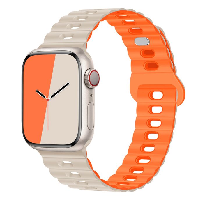 Applewatch 1-8 generation lightning buckle dual color breathable sports strap