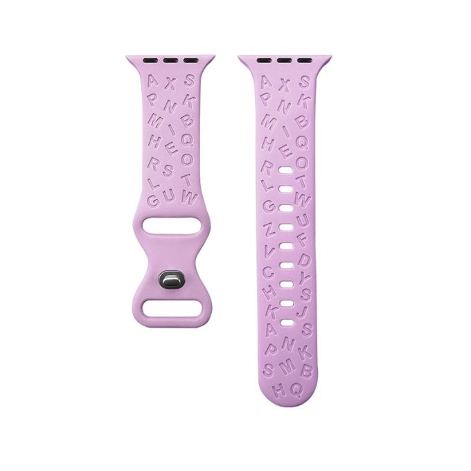 Alphabet butterfly buckle silicone watch strap