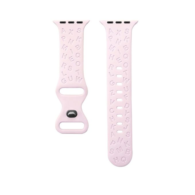 Alphabet butterfly buckle silicone watch strap