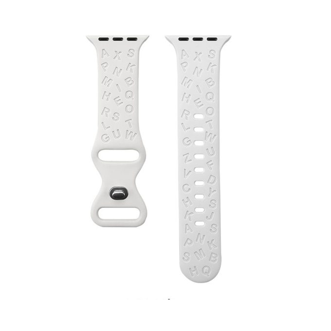 Alphabet butterfly buckle silicone watch strap