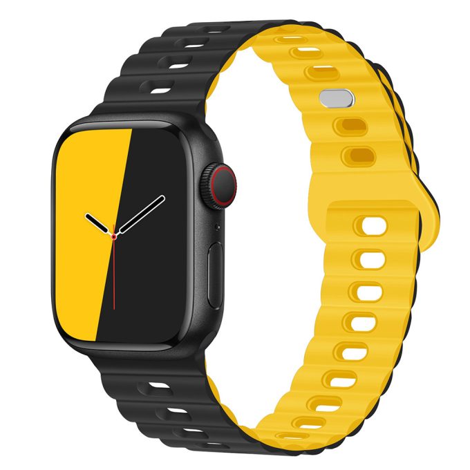 Applewatch 1-8 generation lightning buckle dual color breathable sports strap