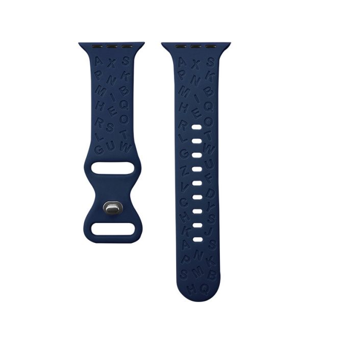 Alphabet butterfly buckle silicone watch strap