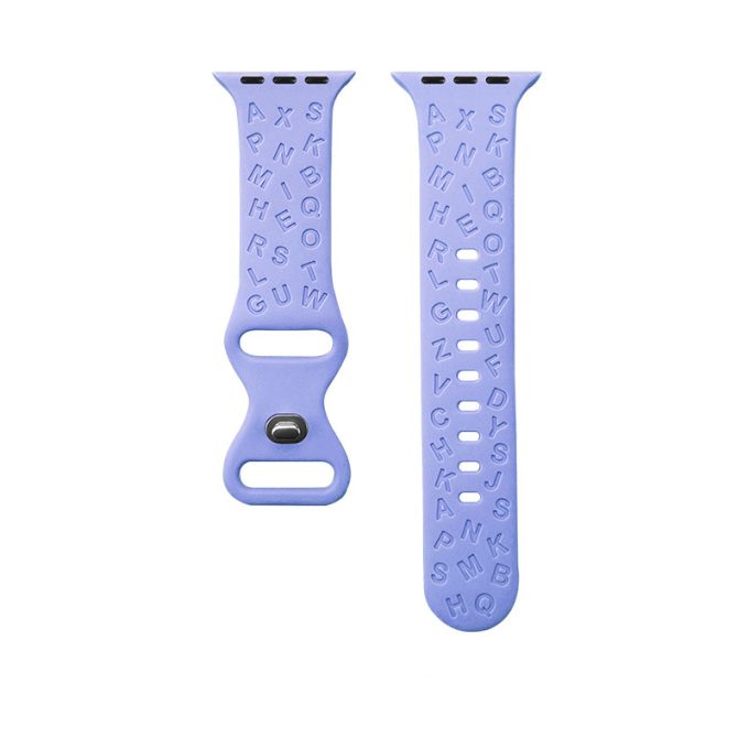 Alphabet butterfly buckle silicone watch strap