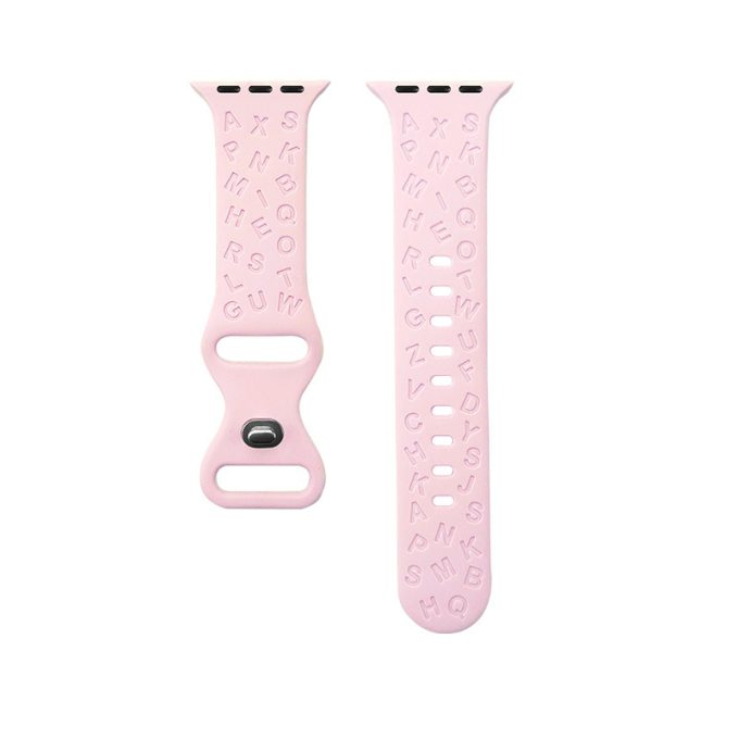 Alphabet butterfly buckle silicone watch strap