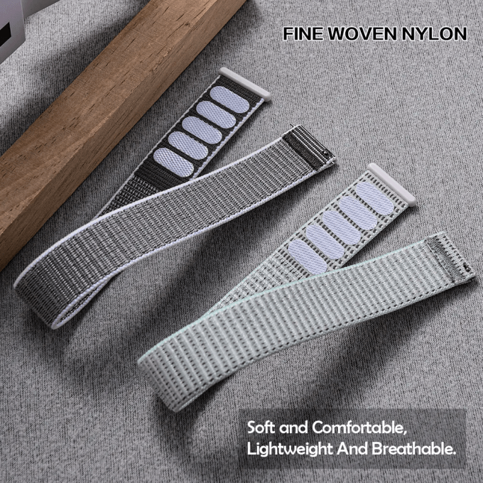 Nylon Hook and Loop One Piece Watch Strap Quick Release Nylon Elastic Fabric Adhesive Weave Loop Watch Strap 20mm 22mm