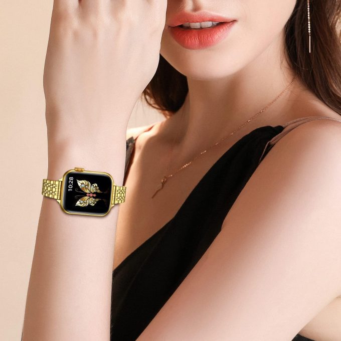 Folding buckle metal watch strap
