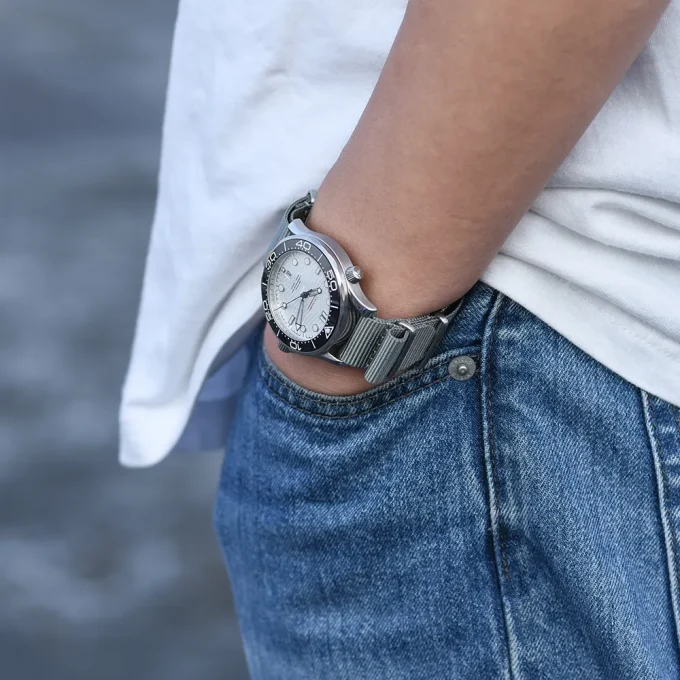 Classic Woven Nylon 20mm/22mm Replacement Strap With Stripe Adjustable Nylon Watch Band