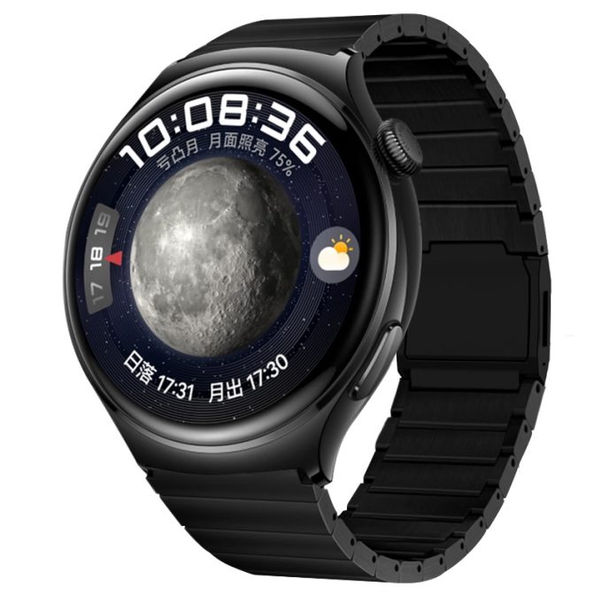 Metal titanium alloy watch strap, one bead pure titanium magnetic buckle watch strap