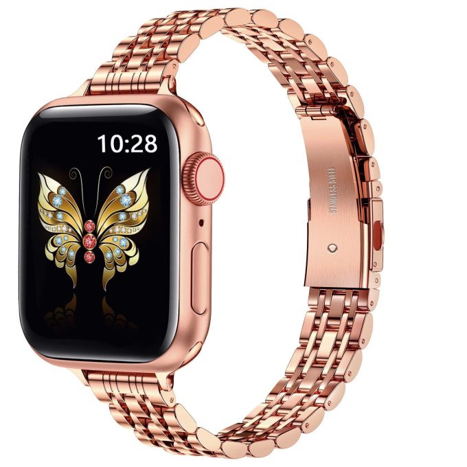 Folding buckle metal watch strap