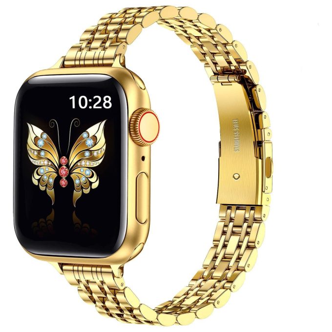 Folding buckle metal watch strap