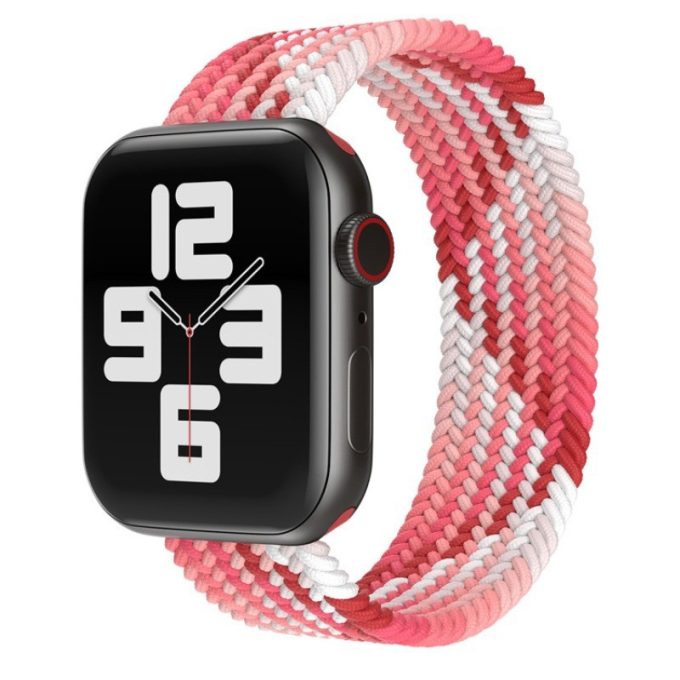Colorful elastic woven smart watch strap