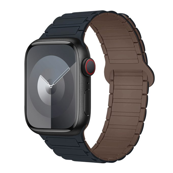 Two color magnetic suction apple silicone watch