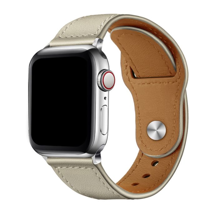 Vintage Business Head layer Nail Buckle Apple Strap IWatch Leather Strap