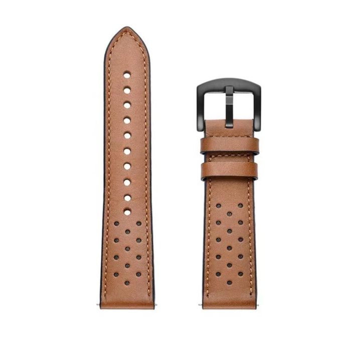 20mm/22mm perforated leather strap