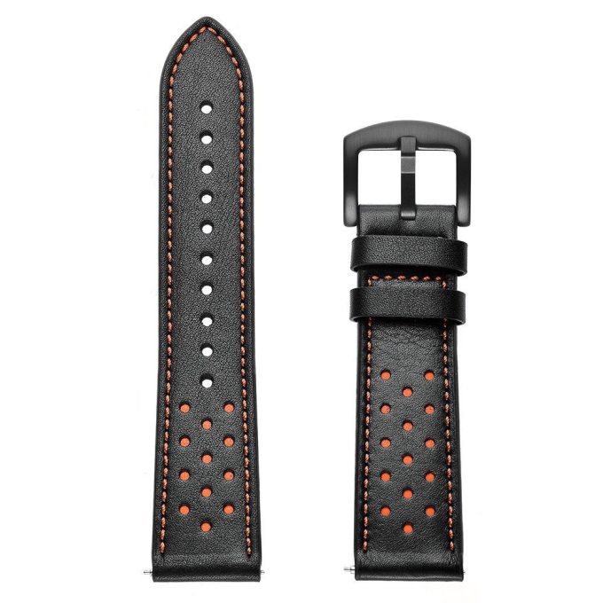 20mm/22mm perforated leather strap