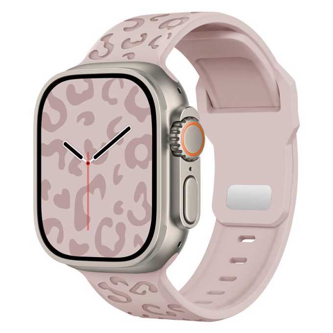 Concave leopard print carved lightning buckle watch strap