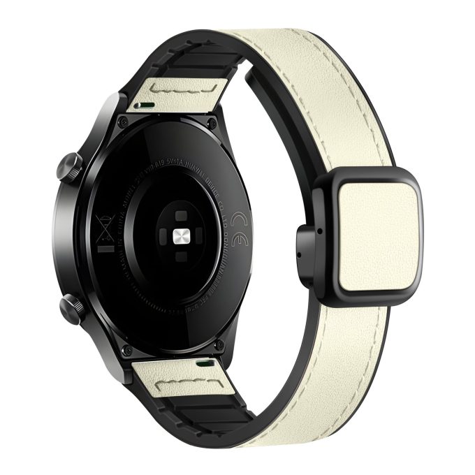 Crazy Horse Pattern Magnetic Square Buckle Silicone Leather Strap