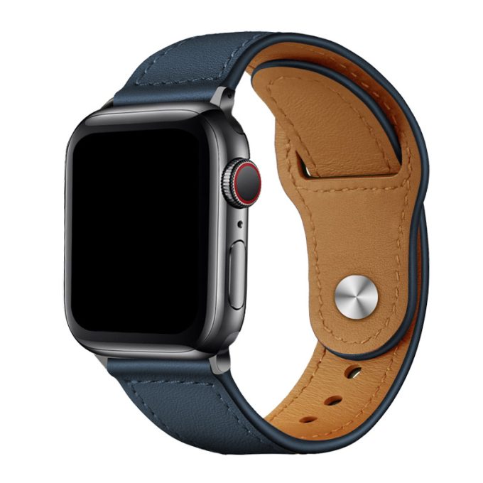 Vintage Business Head layer Nail Buckle Apple Strap IWatch Leather Strap