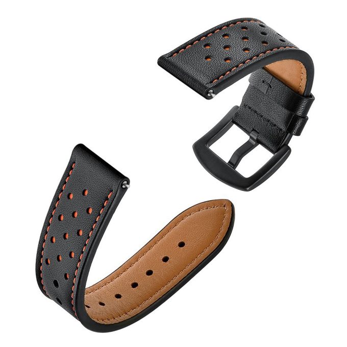 20mm/22mm perforated leather strap