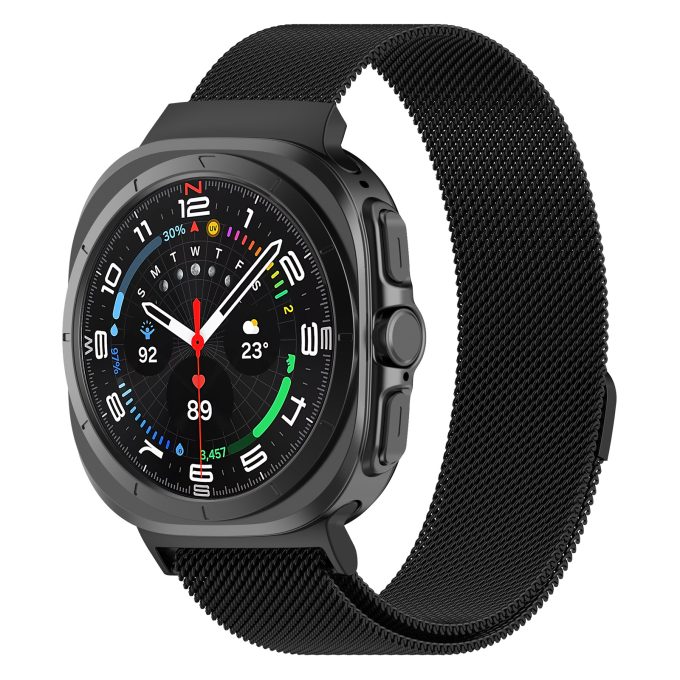Magnetic Milanese Metal 47MM Stainless Steel Watch with Galaxy