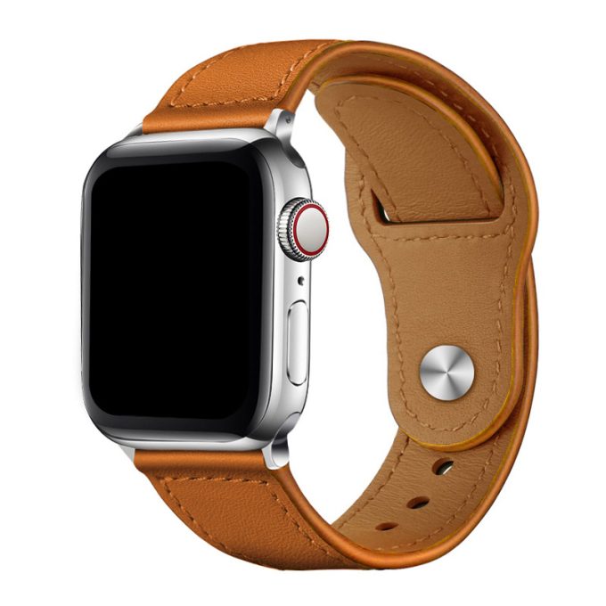 Vintage Business Head layer Nail Buckle Apple Strap IWatch Leather Strap