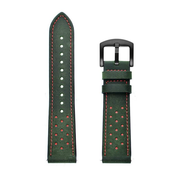 20mm/22mm perforated leather strap
