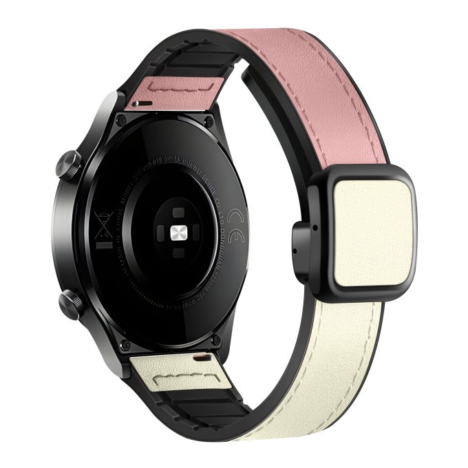 Crazy Horse Pattern Magnetic Square Buckle Silicone Leather Strap