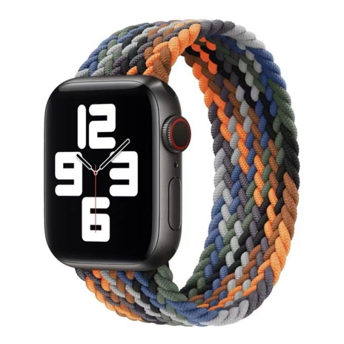 Colorful elastic woven smart watch strap