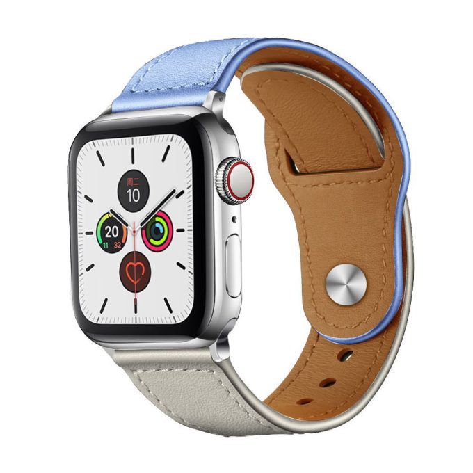 Vintage Business Head layer Nail Buckle Apple Strap IWatch Leather Strap