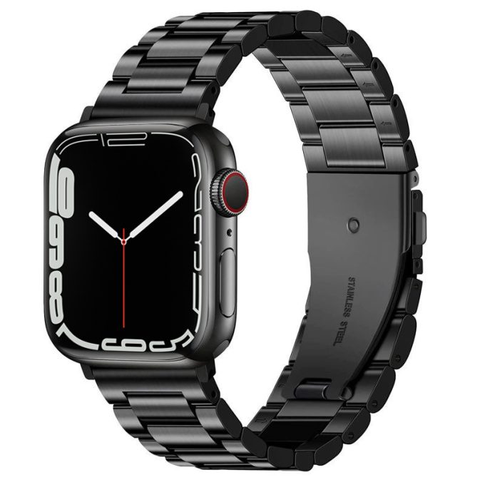 Stainless steel watch strap with solid three tone IWatch metal strap