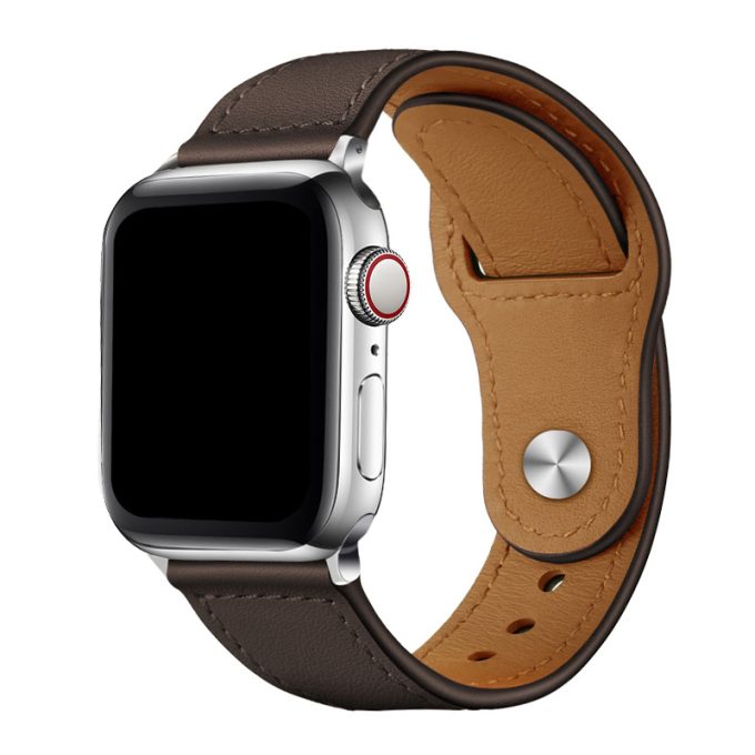 Vintage Business Head layer Nail Buckle Apple Strap IWatch Leather Strap