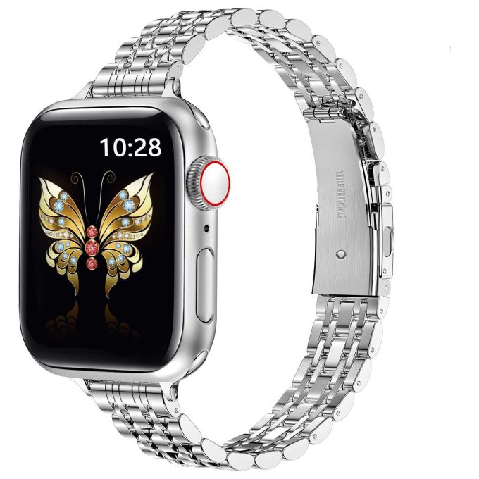 Folding buckle metal watch strap