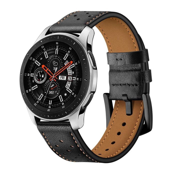 20mm/22mm perforated leather strap