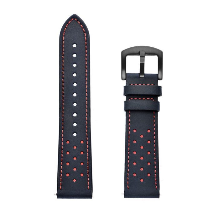 20mm/22mm perforated leather strap