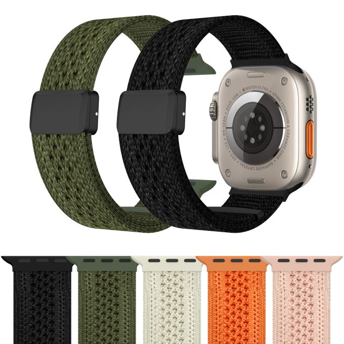 Suction buckle watch strap Apple double section watch strap