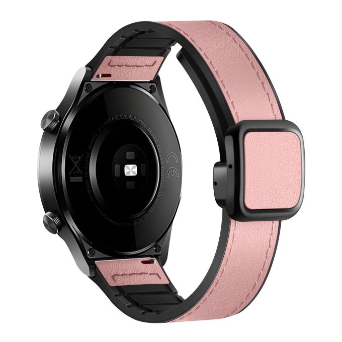 Crazy Horse Pattern Magnetic Square Buckle Silicone Leather Strap