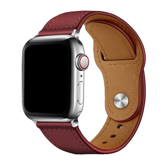 Vintage Business Head layer Nail Buckle Apple Strap IWatch Leather Strap