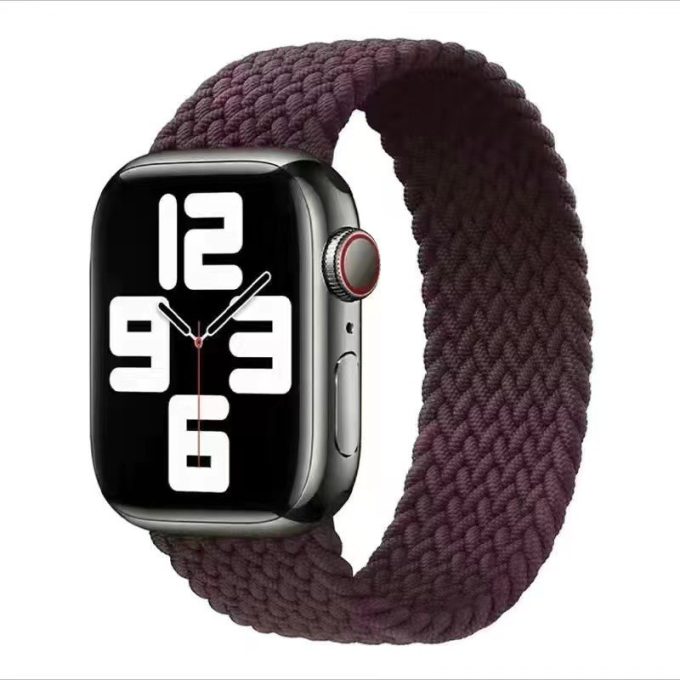 Colorful elastic woven smart watch strap