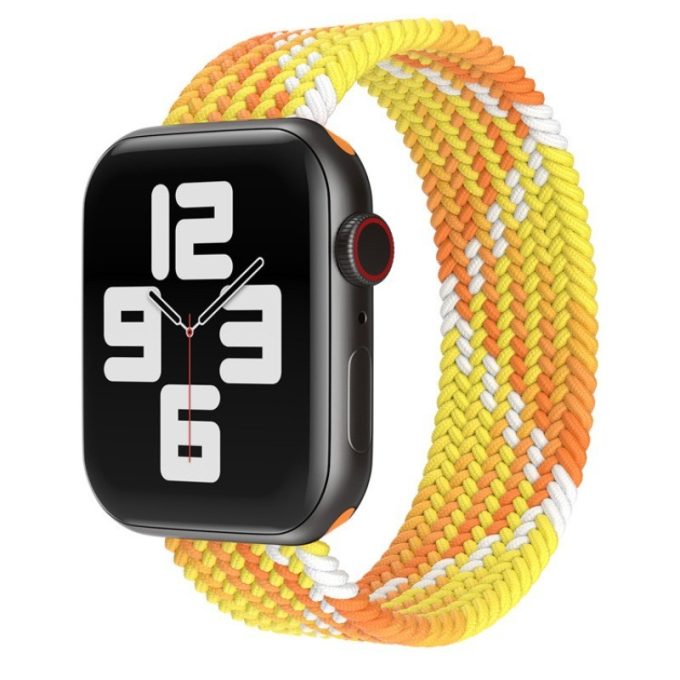 Colorful elastic woven smart watch strap