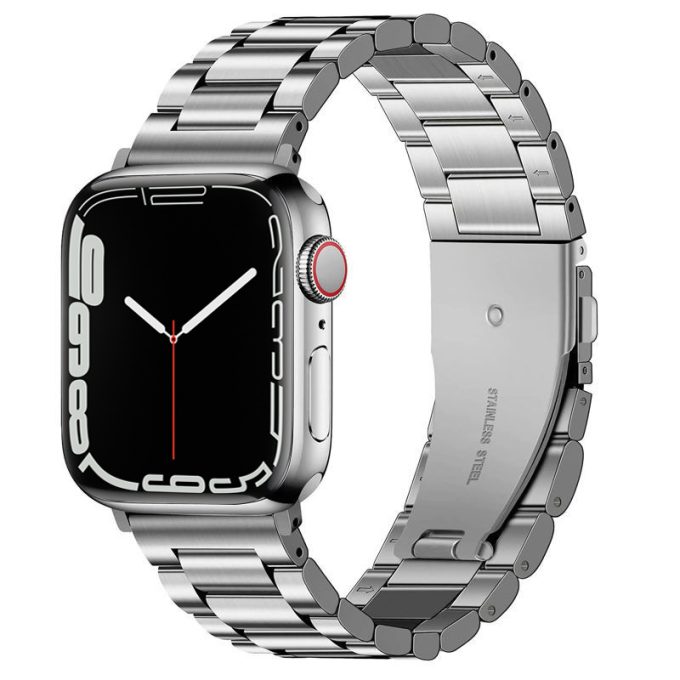 Stainless steel watch strap with solid three tone IWatch metal strap