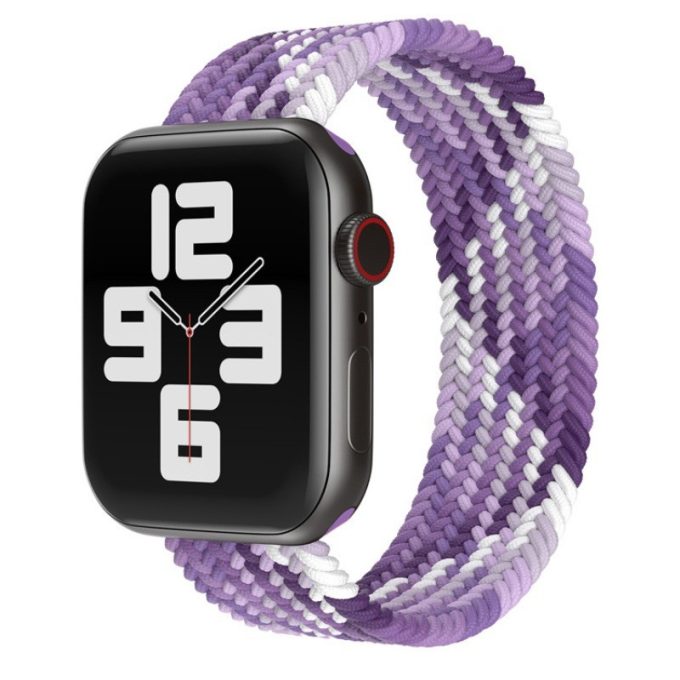 Colorful elastic woven smart watch strap