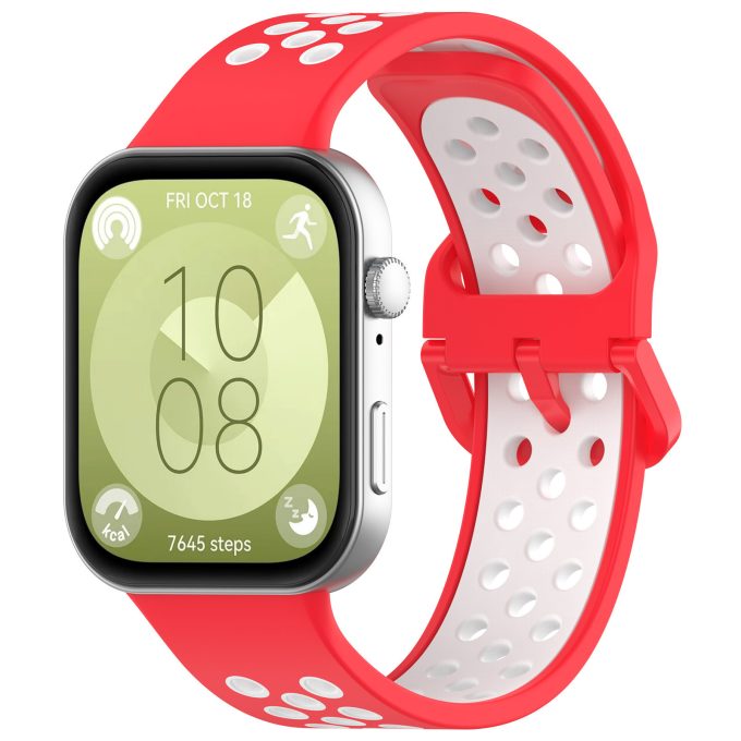Breathable two-color silicone strap universal replacement wristband