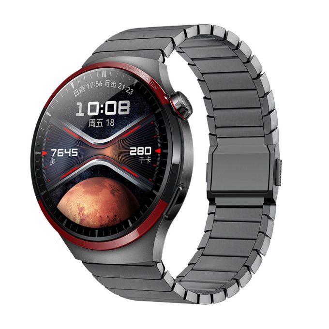Metal titanium alloy watch strap, one bead pure titanium magnetic buckle watch strap