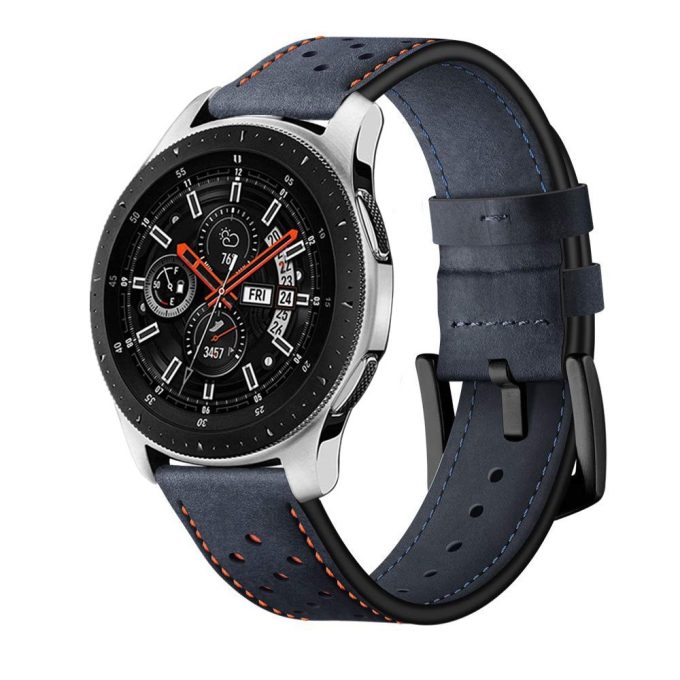 20mm/22mm perforated leather strap